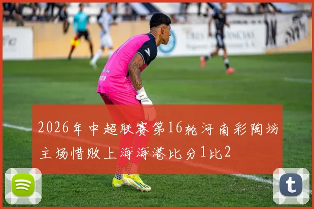 2026年中超联赛第16轮河南彩陶坊主场惜败上海海港比分1比2